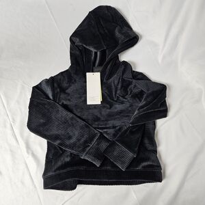 All‎ in Motion Kids Black Hoodie Velour Size 4/5
